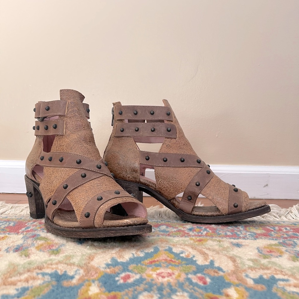 Miss Macie Headed To Town Zip Open Toe Booties 9.5